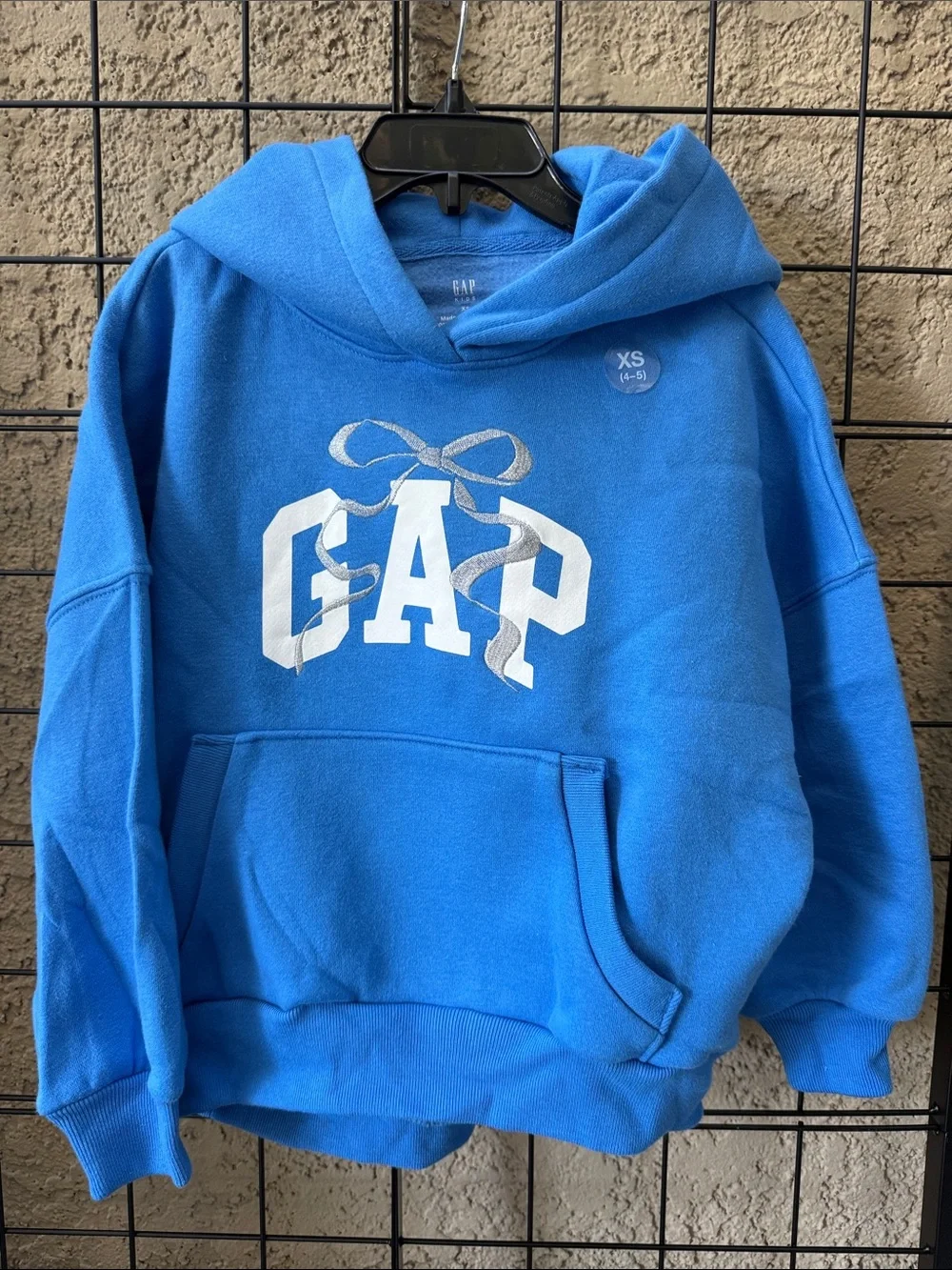 GAP Kids Bright Blue Hoodie with White Logo